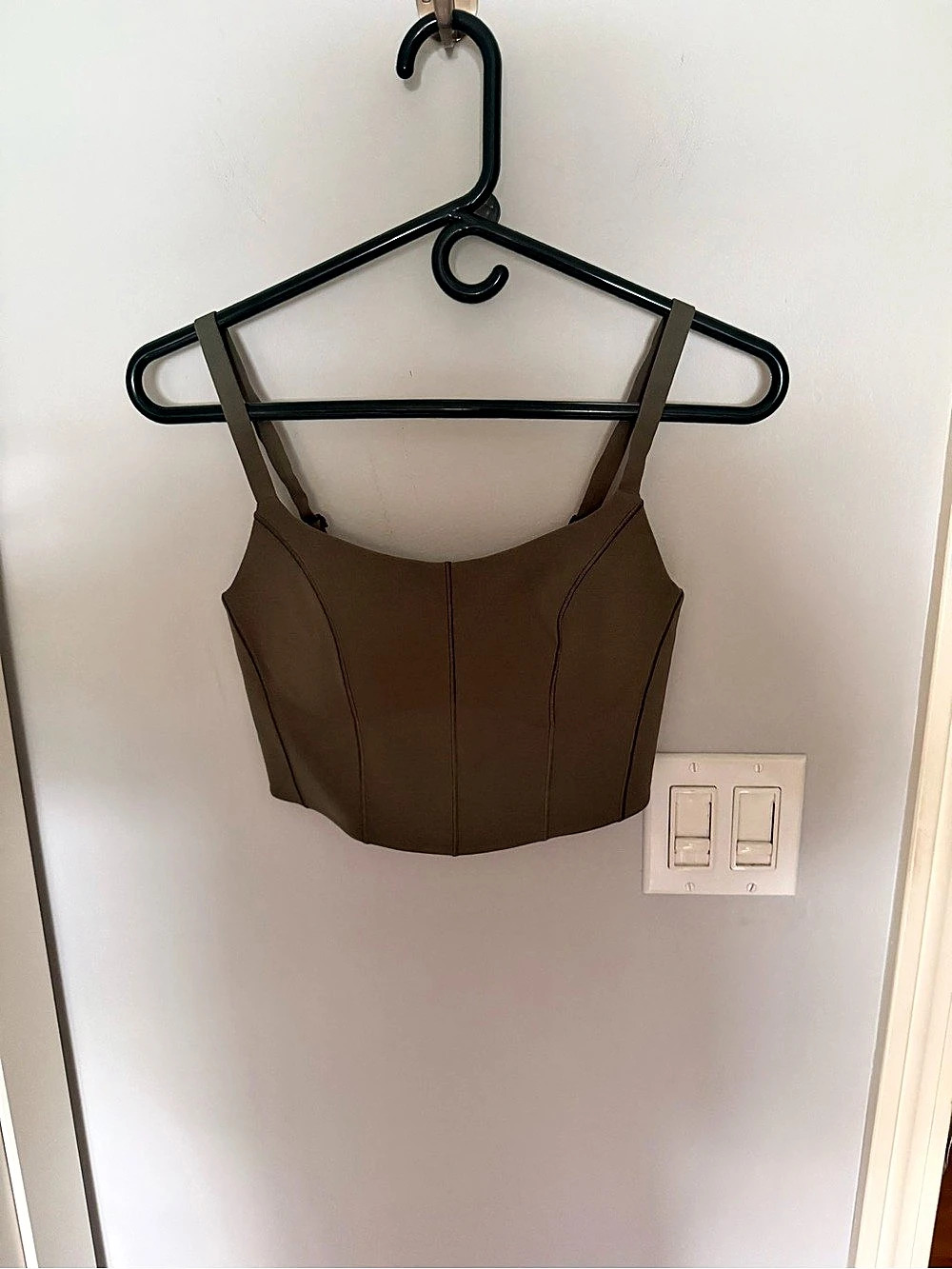 Offline by Aerie Real Me Hold Up! Corset Sports Bra in Royal Palm